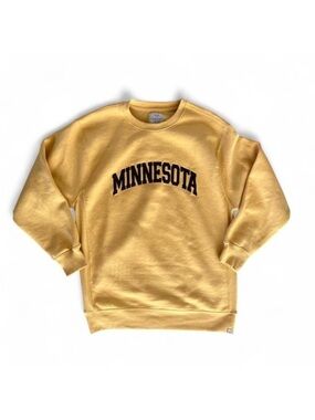 Vineyard Crew Minnesota Crewneck Sweatshirt Yellow Black Women's Small